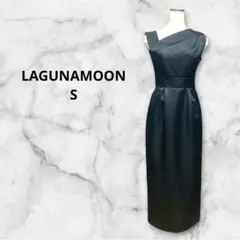 LAGUNAMOON LADY アシンメトリーマキシドレス ブラック S 結婚式のサムネイル