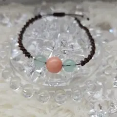 天然石マクラメ編みブレスレット　ハンドメイド