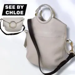 【美品】シーバイクロエ モンロー ショルダーバッグ トートバッグ　紐付き2wayのサムネイル