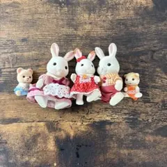 シルバニアファミリー ウサギ人形5体セット