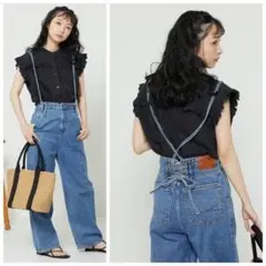 SOMETHING✕FREAK'S STORE 別注デニムサロペット※最終値下げ