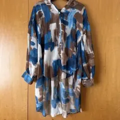 抽象パターン 長袖シャツ