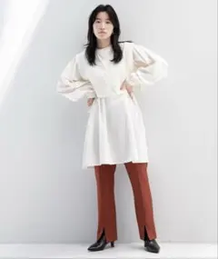ピンタックレイヤードブラウス