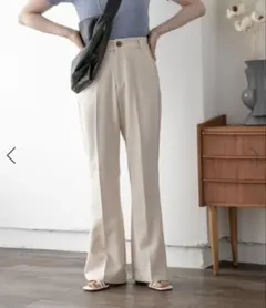 VIS 洗えるフレアパンツ