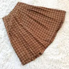 オンワード樫山 ロングスカート 水玉 ドット 総柄 春夏