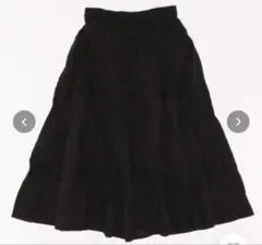 cocaキッズ ティアードスカート140ブラック ローリーズファームtypyコカ