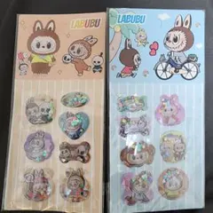 LABUBU キャラクターシール 2枚セット シャカシャカシール