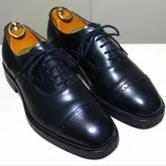 【高級✨️】rules 大塚製靴 パンチドキャップトゥ ブラック 24 革靴のサムネイル