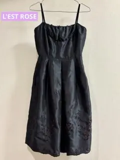L 'EST ROSE／レストローズ　刺繍ワンピース 2(M) ◆リボン無し