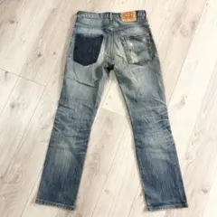 Levi's 505 ダメージ ストレートデニム W32 フェード