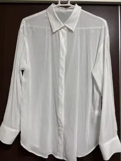 GU シアーオーバーサイズシャツ