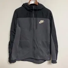 Nike ナイキ フード付き切り替えナイロンジャケット 黒/グレー L