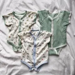 男の子70 肌着 ロンパース 半袖 3枚ふセット