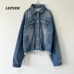 LEPSIM レプシム　デニム　ジャケット　ジージャン　フリンジ　デザイン　M