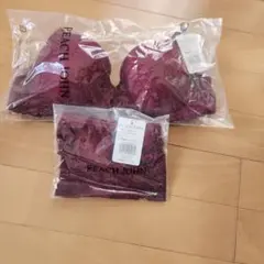 PEACH JOHN バーガンディ ブラジャーショーツセット