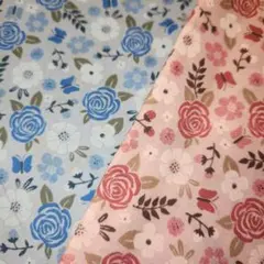 Q223. バラ柄生地 ２色セット