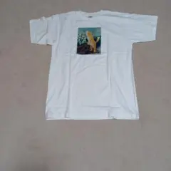 Printstar 猫 プリント Tシャツ ホワイト Lのサムネイル