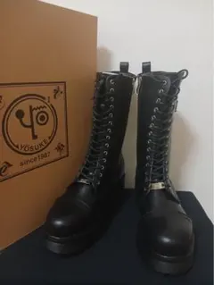 新品ヨースケYOSUKE 27cmメンズロングブーツ厚底レースアップブーツ地雷系
