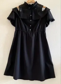 ワンピース　オフショルダー　3L レディース　ブラック　裏地無し