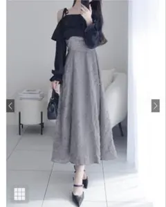 GRL グレイル ワンピース ワンショルダー ブラック