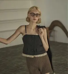 loin nuit frill layered design bustier