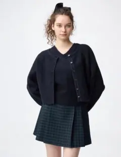 【GU】美品！パフニット2ピースカーディガン