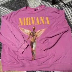 H&M Lサイズ NIRVANA スウェット ピンクのサムネイル