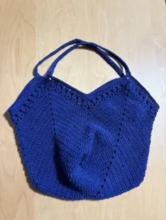 グラニートートバッグ　ハンドメイド　青　ブルー