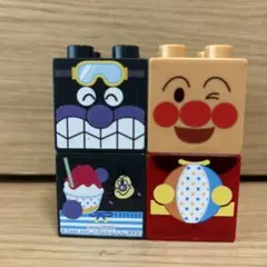 ブロックラボ　アンパンマン バイキンマン　2体セット②知育玩具