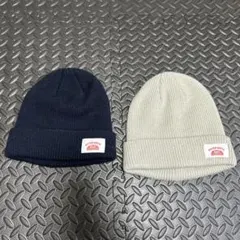 リブ編みニット帽 2色セット