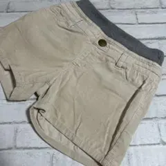 140cm オフホワイト　コーデュロイ　ショートパンツ