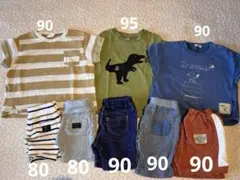 【80-95】子供服　トップス・ズボンまとめ売り8点