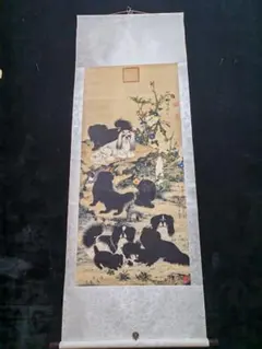 松本楓湖　人物　色紙2枚　歴史画　掛け軸　合わせ箱　書画、骨董品、美術品 松本楓湖 人物 色紙2枚 歴史画 掛け軸 合わせ箱 書画、骨董品、美術品