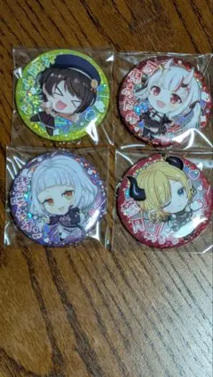 ホロライブ缶バッチ 2期生　百鬼あやめ　大空スバル　癒月ちょこ　紫咲シオン