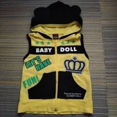 BABYDOLL 耳付きフード ベスト 100cm