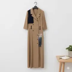 【新品・未使用・タグ付き】REDYAZEL ロングシャツワンピース M ベージュ