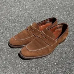 クロケット&ジョーンズ ローファー 7.5 ブラウン スエード
