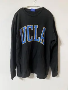 UCLA ブラック クルーネックスウェット