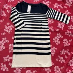 新品タグ付UNIQLO (ユニクロ) ボーダーワンピースWOMEN （七分袖）Ｍ