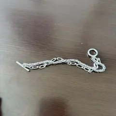 シルバー チェーンブレスレット トグル式 - メルカリ