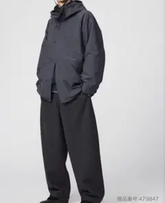 ブラッシュドスウェットワイドパンツ　ダークグレー Lサイズ