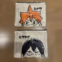 ハイキュー デニム刺繍ポーチ 日向翔陽&影山飛雄