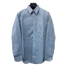 送無■程度良好【CERRUTI】長袖シャツ メンズ ビジネス ブルー M-Lのサムネイル