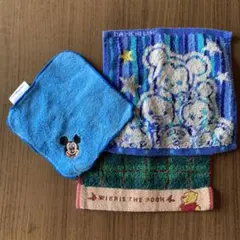 ディズニー　ミニタオル　3枚セット