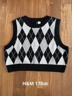 ⭐️H&M ダイヤモンド柄ニットベスト170㎝⭐️