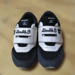 【ミキハウス 】Double B キッズシューズ ブラック/ホワイト18㎝