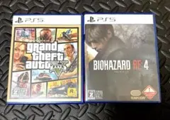 PS5 グランド・セフト・オートV バイオハザード RE:4 セット