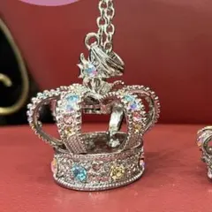 水曜日のアリス　クラウンネックレス　大　王冠　シルバー　ビッグクラウン