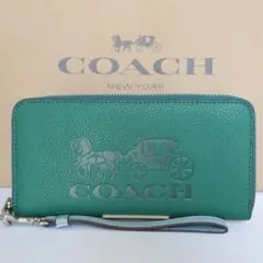 コーチ COACH 長財布 ラウンドファスナー ホースアンドキャリッジ