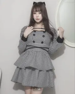 pium クロスベルト半袖ティアードミニワンピース ネイビー - メルカリ